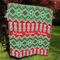 New Zealand Christmas In July Quilt Meri Kirihimete Hei Tiki Taniko Motifs Seamless