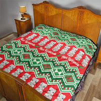 New Zealand Christmas In July Quilt Meri Kirihimete Hei Tiki Taniko Motifs Seamless