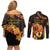 Papua New Guinea Independence Day Couples Matching Off Shoulder Short Dress and Long Sleeve Button Shirt 50th Anniversary Papua Niu Gini Bird Of Paradise LT14