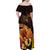 Papua New Guinea Independence Day Family Matching Off Shoulder Maxi Dress and Hawaiian Shirt 50th Anniversary Papua Niu Gini Bird Of Paradise LT14