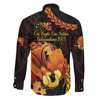 Papua New Guinea Independence Day Family Matching Off Shoulder Short Dress and Hawaiian Shirt 50th Anniversary Papua Niu Gini Bird Of Paradise LT14 - Polynesian Pride