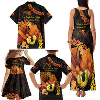 Papua New Guinea Independence Day Family Matching Tank Maxi Dress and Hawaiian Shirt 50th Anniversary Papua Niu Gini Bird Of Paradise LT14