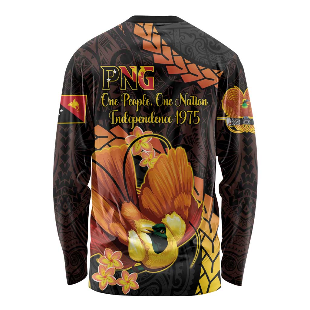 Papua New Guinea Independence Day Long Sleeve Shirt 50th Anniversary Papua Niu Gini Bird Of Paradise LT14