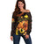 Papua New Guinea Independence Day Off Shoulder Sweater 50th Anniversary Papua Niu Gini Bird Of Paradise LT14