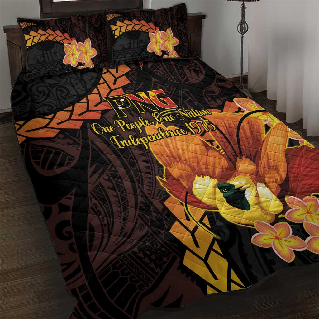 Papua New Guinea Independence Day Quilt Bed Set 50th Anniversary Papua Niu Gini Bird Of Paradise LT14