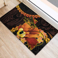 Papua New Guinea Independence Day Rubber Doormat 50th Anniversary Papua Niu Gini Bird Of Paradise LT14