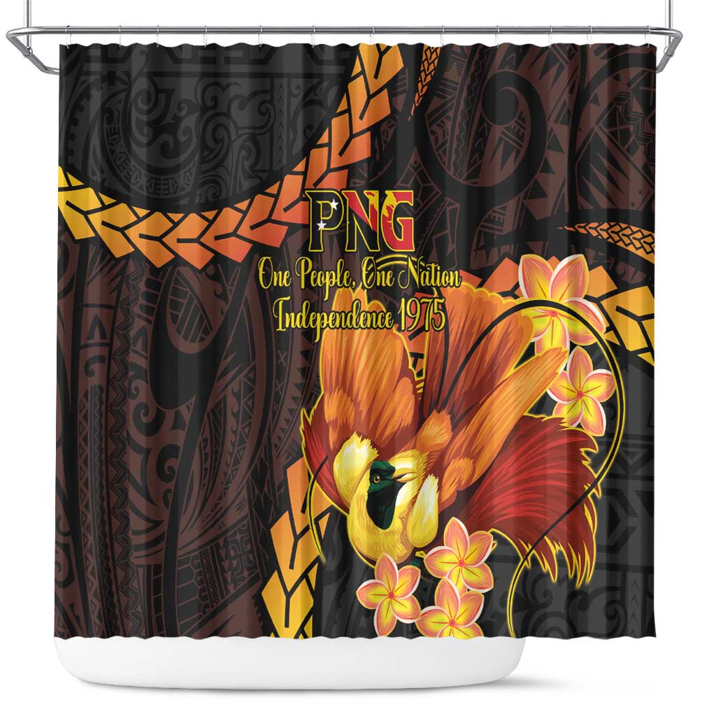 Papua New Guinea Independence Day Shower Curtain 50th Anniversary Papua Niu Gini Bird Of Paradise LT14