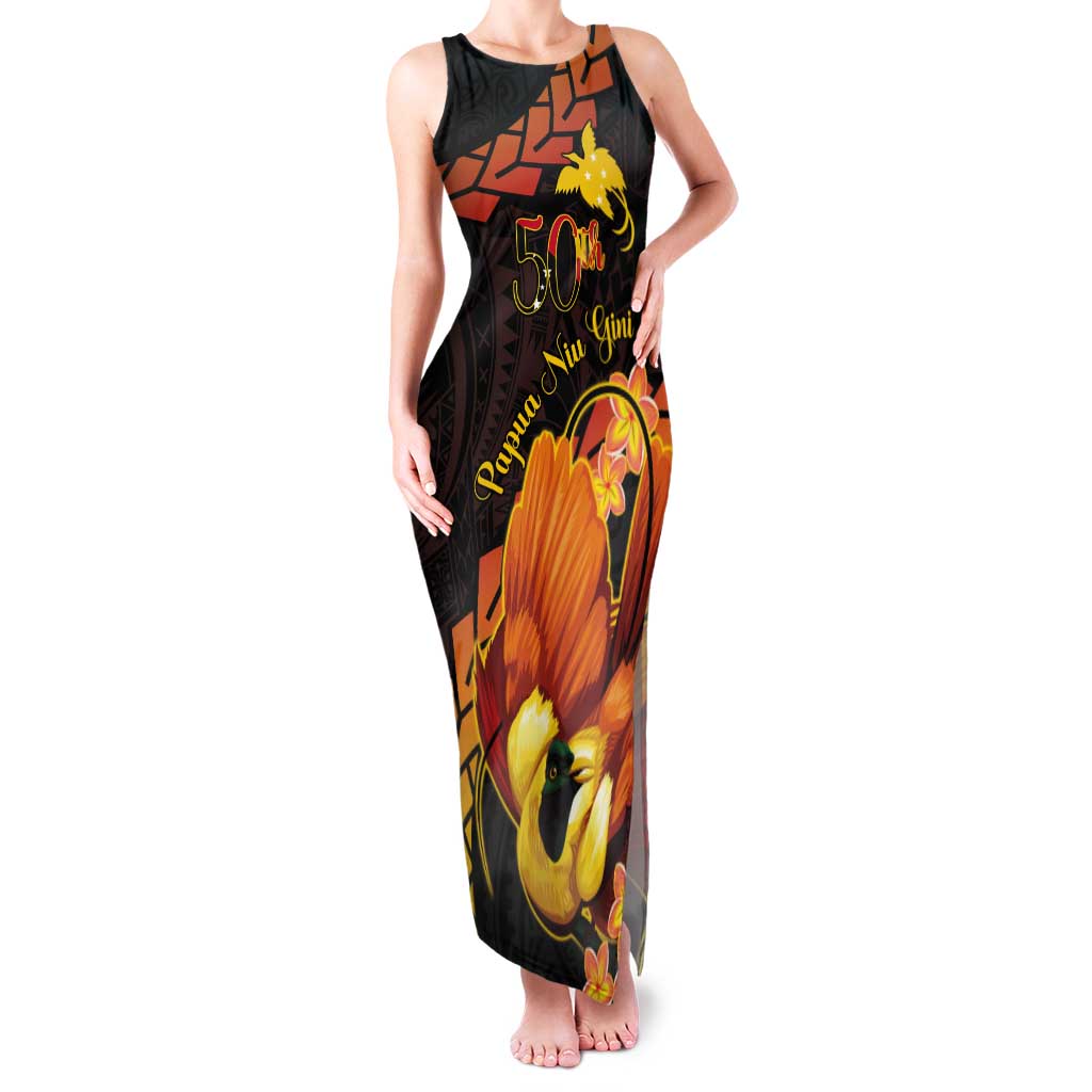 Papua New Guinea Independence Day Tank Maxi Dress 50th Anniversary Papua Niu Gini Bird Of Paradise LT14