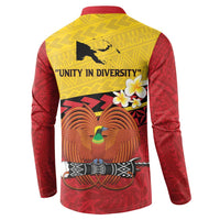Papua New Guinea Independence Day Button Sweatshirt Since 1975 Unity In Diversity