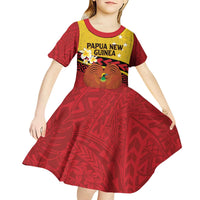 Papua New Guinea Independence Day Kid Short Sleeve Dress Since 1975 Unity In Diversity