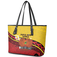 Papua New Guinea Independence Day Leather Tote Bag Since 1975 Unity In Diversity