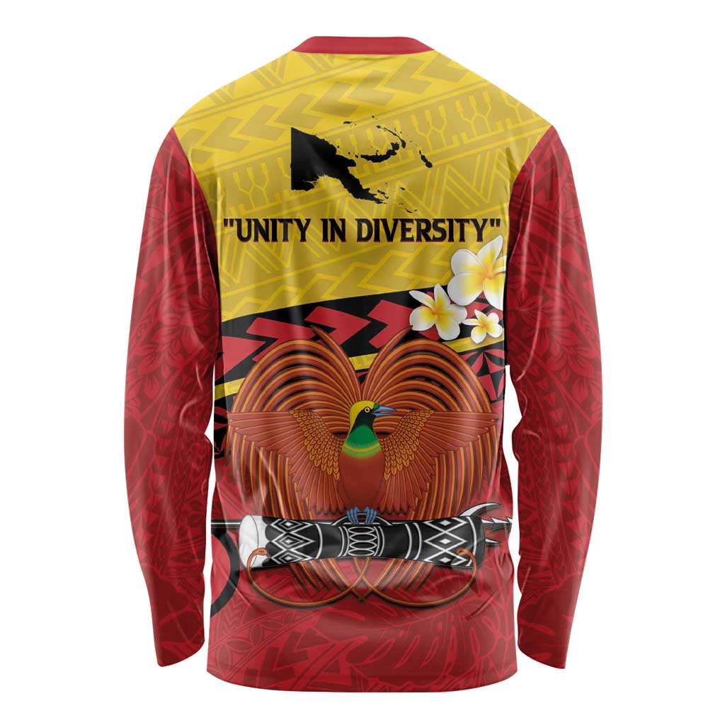 Papua New Guinea Independence Day Long Sleeve Shirt Since 1975 Unity In Diversity LT14 - Polynesian Pride