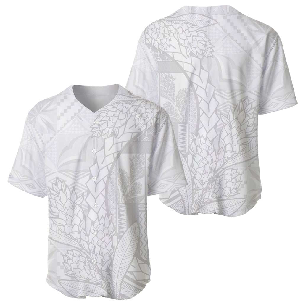 Samoa White Sunday Baseball Jersey Lotu Tamaiti Siapo With Teuila