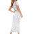Samoa White Sunday Short Sleeve Bodycon Dress Lotu Tamaiti Siapo With Teuila