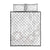 Tonga White Sunday Quilt Bed Set Manuia le Aso Sa o Tamaiti Heilala With Ngatu Pattern