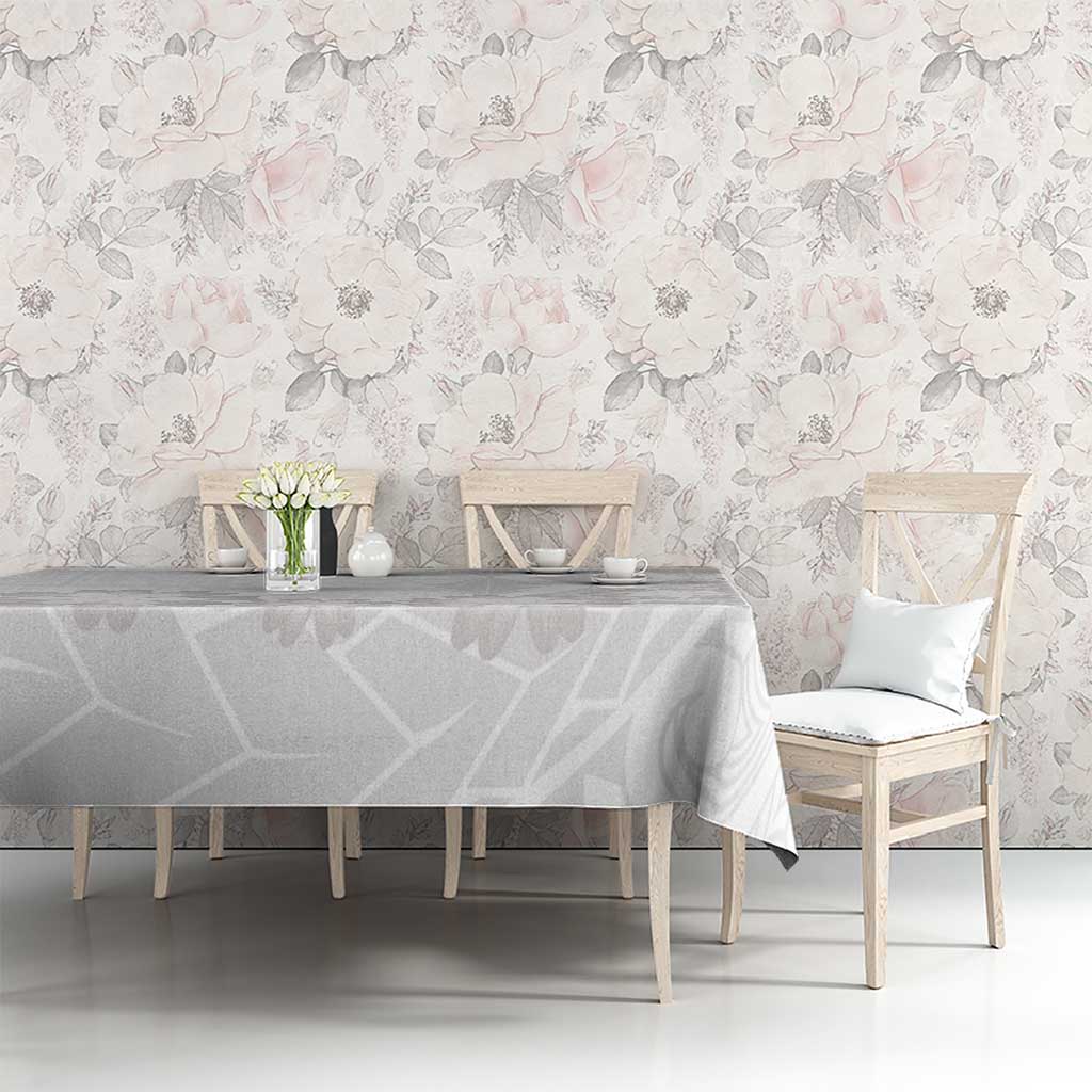 Tonga White Sunday Tablecloth Manuia le Aso Sa o Tamaiti Heilala With Ngatu Pattern