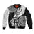 Fiji Rugby Sleeve Zip Bomber Jacket World Cup 2023 Go Champions Fijian Tapa Black Version LT14 Unisex Black - Polynesian Pride