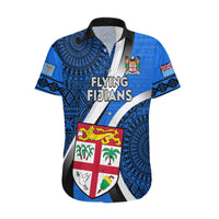 Fiji Rugby Hawaiian Shirt World Cup 2023 Go Champions Fijian Tapa Blue Version LT14 Blue - Polynesian Pride