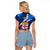 Fiji Rugby Raglan Cropped T Shirt World Cup 2023 Go Champions Fijian Tapa Blue Version LT14 - Polynesian Pride