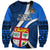 Fiji Rugby Sweatshirt World Cup 2023 Go Champions Fijian Tapa Blue Version LT14 Unisex Blue - Polynesian Pride