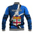 Custom Fiji Rugby Baseball Jacket World Cup 2023 Go Champions Fijian Tapa Blue Version LT14 - Polynesian Pride