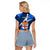 Custom Fiji Rugby Raglan Cropped T Shirt World Cup 2023 Go Champions Fijian Tapa Blue Version LT14 - Polynesian Pride