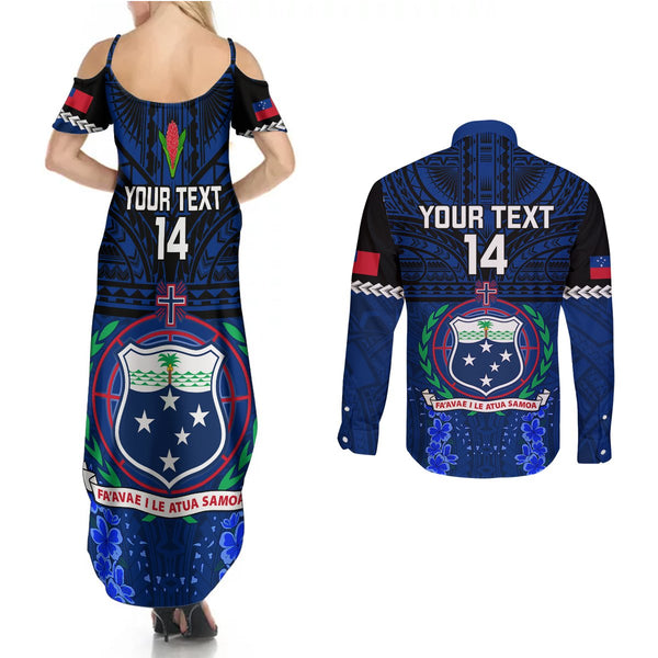 Personalised Samoa Rugby Summer Maxi Dress World Cup 2023 Siamupini Siva Tau LT7 main image 1