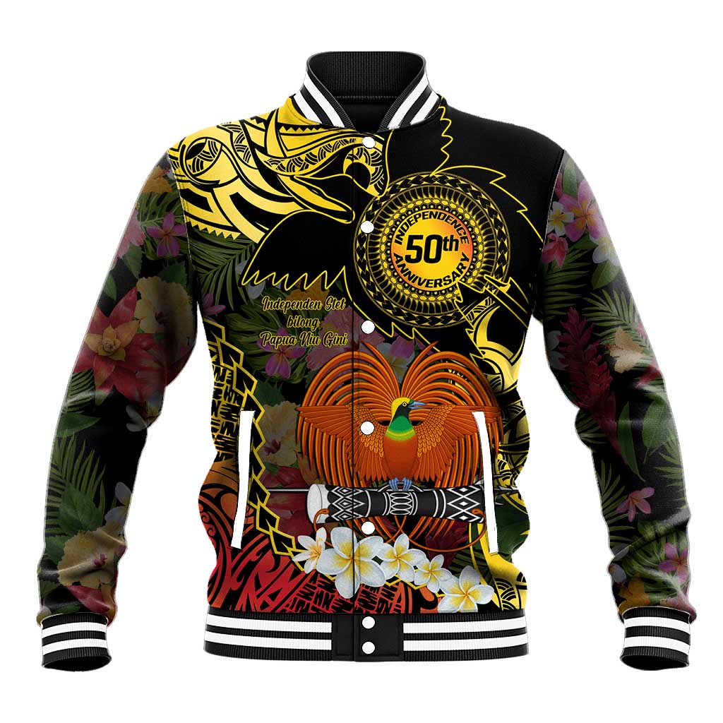 Papua New Guinea 50th Independence Anniversary Baseball Jacket Independen Stet bilong Papua Niu Gini LT14