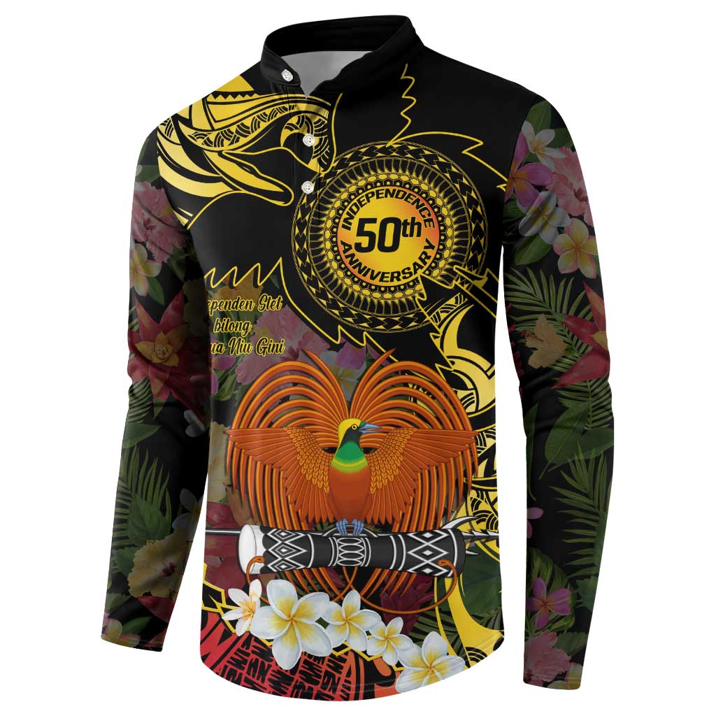Papua New Guinea 50th Independence Anniversary Button Sweatshirt Independen Stet bilong Papua Niu Gini LT14