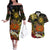 Papua New Guinea 50th Independence Anniversary Couples Matching Off The Shoulder Long Sleeve Dress and Hawaiian Shirt Independen Stet bilong Papua Niu Gini LT14