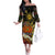 Papua New Guinea 50th Independence Anniversary Family Matching Off The Shoulder Long Sleeve Dress and Hawaiian Shirt Independen Stet bilong Papua Niu Gini LT14