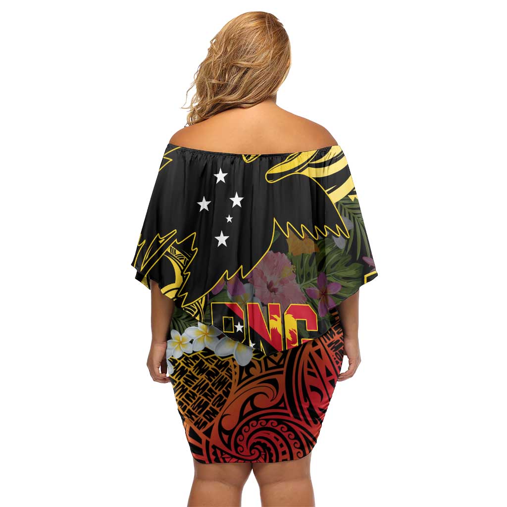 Papua New Guinea 50th Independence Anniversary Family Matching Off Shoulder Short Dress and Hawaiian Shirt Independen Stet bilong Papua Niu Gini LT14