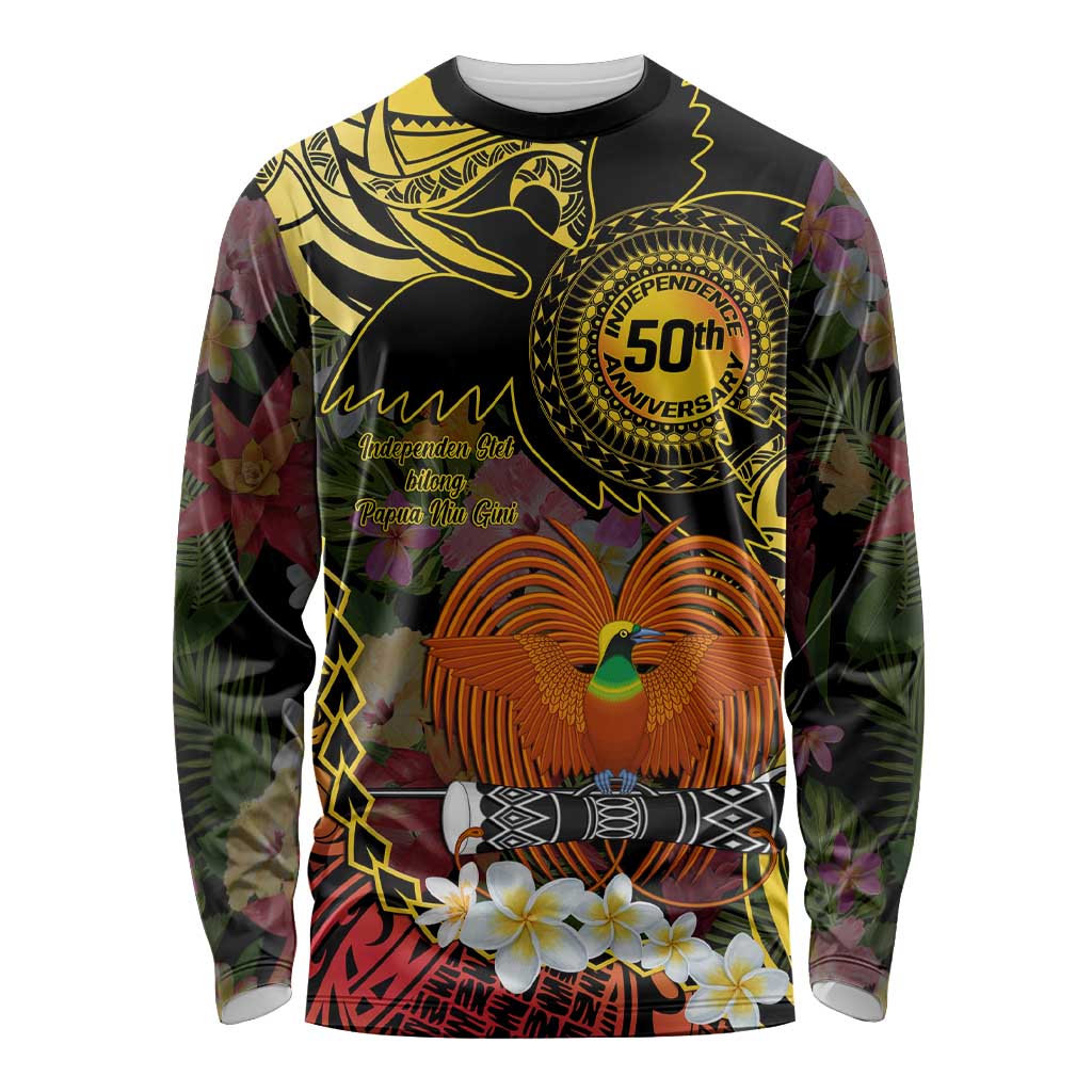 Papua New Guinea 50th Independence Anniversary Long Sleeve Shirt Independen Stet bilong Papua Niu Gini LT14
