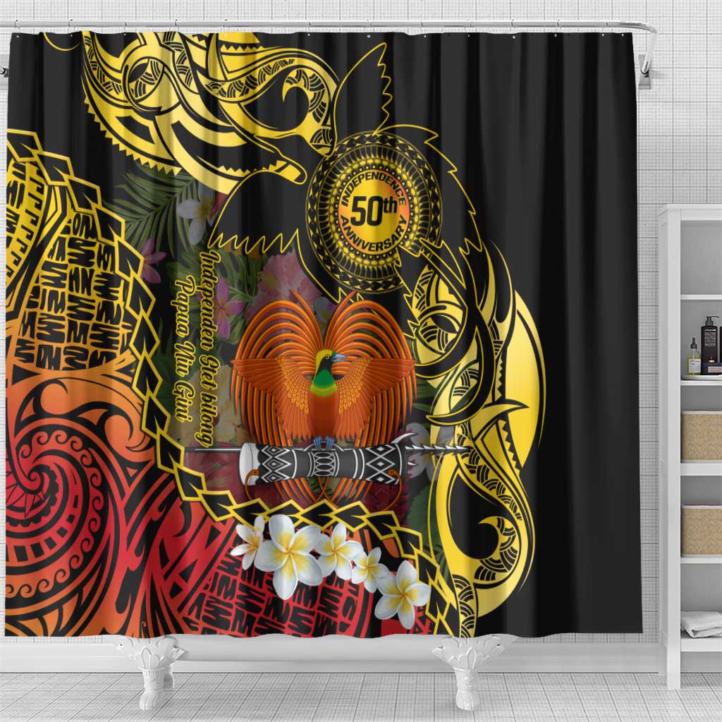 Papua New Guinea 50th Independence Anniversary Shower Curtain Independen Stet bilong Papua Niu Gini LT14