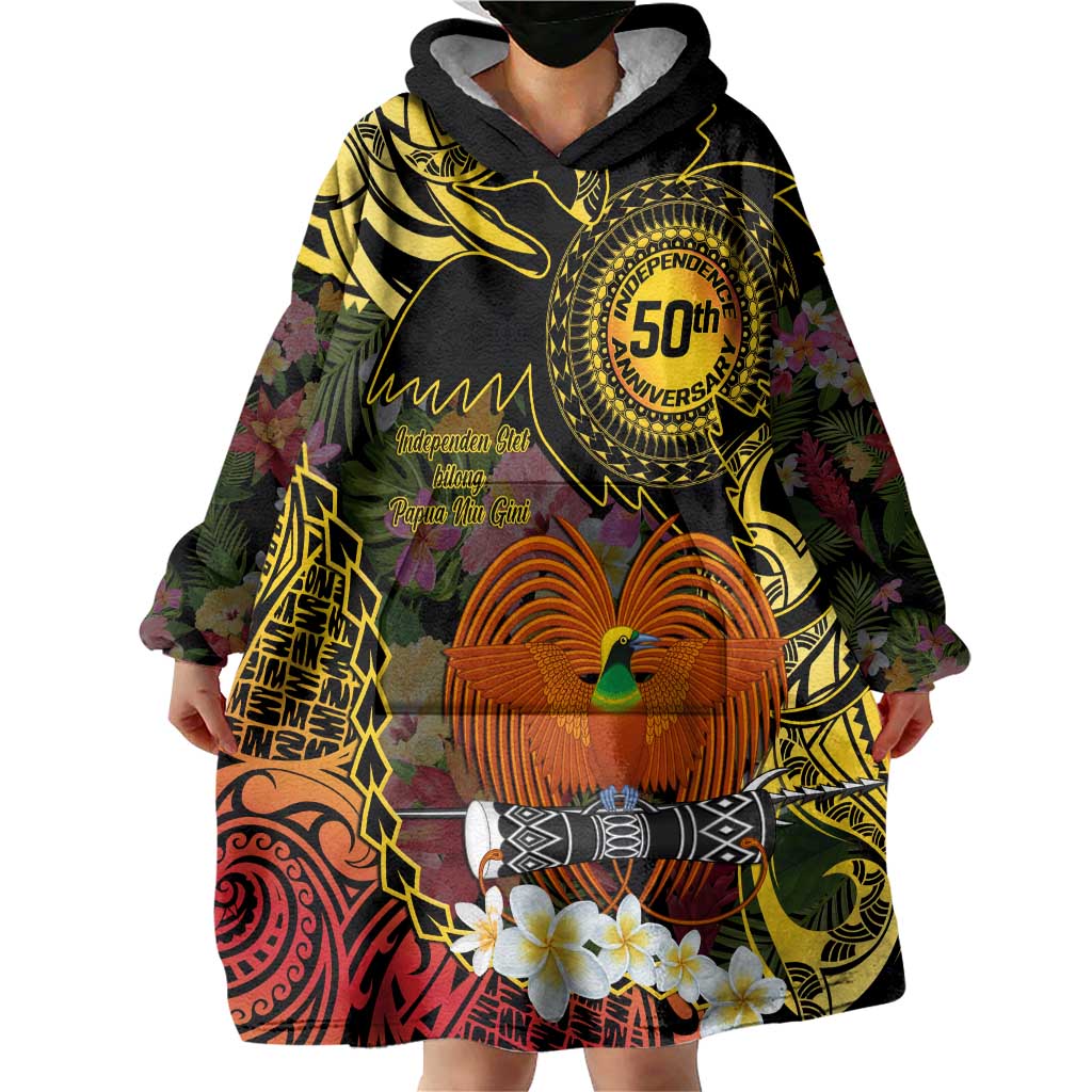 Papua New Guinea 50th Independence Anniversary Wearable Blanket Hoodie Independen Stet bilong Papua Niu Gini LT14