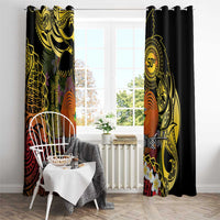 Papua New Guinea 50th Independence Anniversary Window Curtain Independen Stet bilong Papua Niu Gini LT14