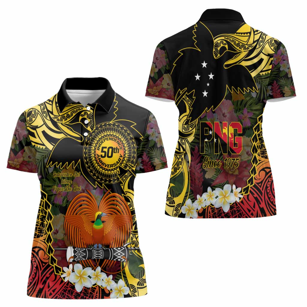 Papua New Guinea 50th Independence Anniversary Women Polo Shirt Independen Stet bilong Papua Niu Gini LT14