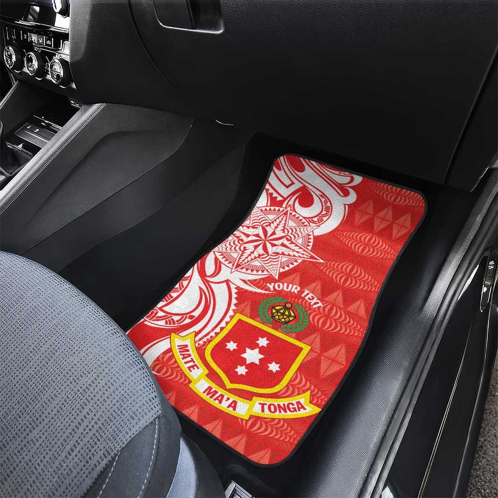 Personalised Kolisi Tonga Car Mats Mate Maa Tonga Ngatu Pattern - Polynesian Pride