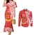 Personalised Kolisi Tonga Couples Matching Mermaid Dress and Long Sleeve Button Shirt Mate Maa Tonga Ngatu Pattern - Polynesian Pride