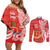 Personalised Kolisi Tonga Couples Matching Off Shoulder Short Dress and Long Sleeve Button Shirt Mate Maa Tonga Ngatu Pattern - Polynesian Pride