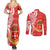 Personalised Kolisi Tonga Couples Matching Summer Maxi Dress and Long Sleeve Button Shirt Mate Maa Tonga Ngatu Pattern - Polynesian Pride
