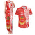 Personalised Kolisi Tonga Couples Matching Tank Maxi Dress and Hawaiian Shirt Mate Maa Tonga Ngatu Pattern - Polynesian Pride