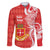 Personalised Kolisi Tonga Family Matching Long Sleeve Bodycon Dress and Hawaiian Shirt Mate Maa Tonga Ngatu Pattern - Polynesian Pride