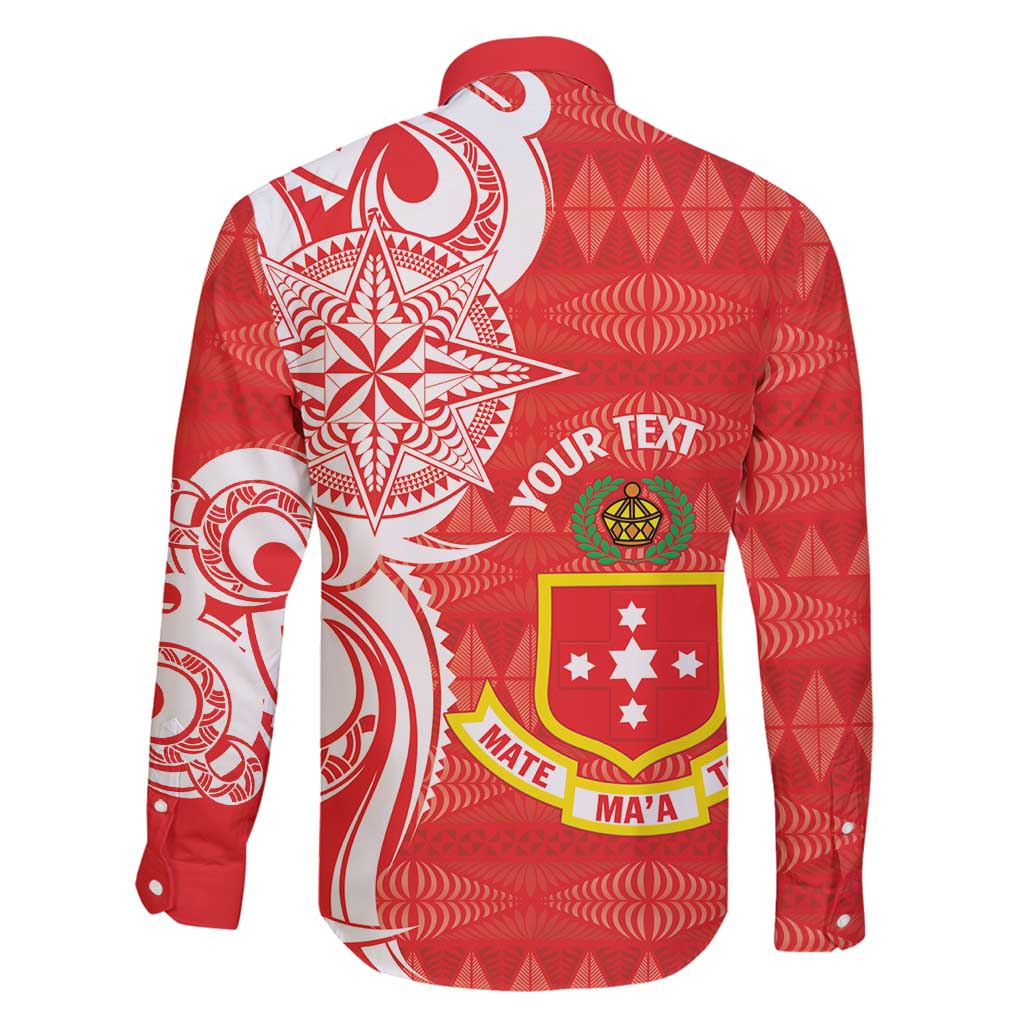 Personalised Kolisi Tonga Family Matching Long Sleeve Bodycon Dress and Hawaiian Shirt Mate Maa Tonga Ngatu Pattern - Polynesian Pride