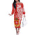 Personalised Kolisi Tonga Family Matching Off The Shoulder Long Sleeve Dress and Hawaiian Shirt Mate Maa Tonga Ngatu Pattern - Polynesian Pride