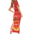 Personalised Kolisi Tonga Family Matching Short Sleeve Bodycon Dress and Hawaiian Shirt Mate Maa Tonga Ngatu Pattern - Polynesian Pride