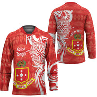 Personalised Kolisi Tonga Hockey Jersey Mate Maa Tonga Ngatu Pattern - Polynesian Pride