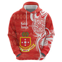 Personalised Kolisi Tonga Hoodie Mate Maa Tonga Ngatu Pattern - Polynesian Pride
