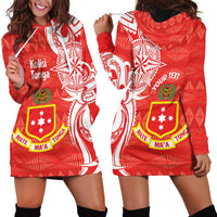 Personalised Kolisi Tonga Hoodie Dress Mate Maa Tonga Ngatu Pattern - Polynesian Pride