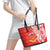 Personalised Kolisi Tonga Leather Tote Bag Mate Maa Tonga Ngatu Pattern - Polynesian Pride